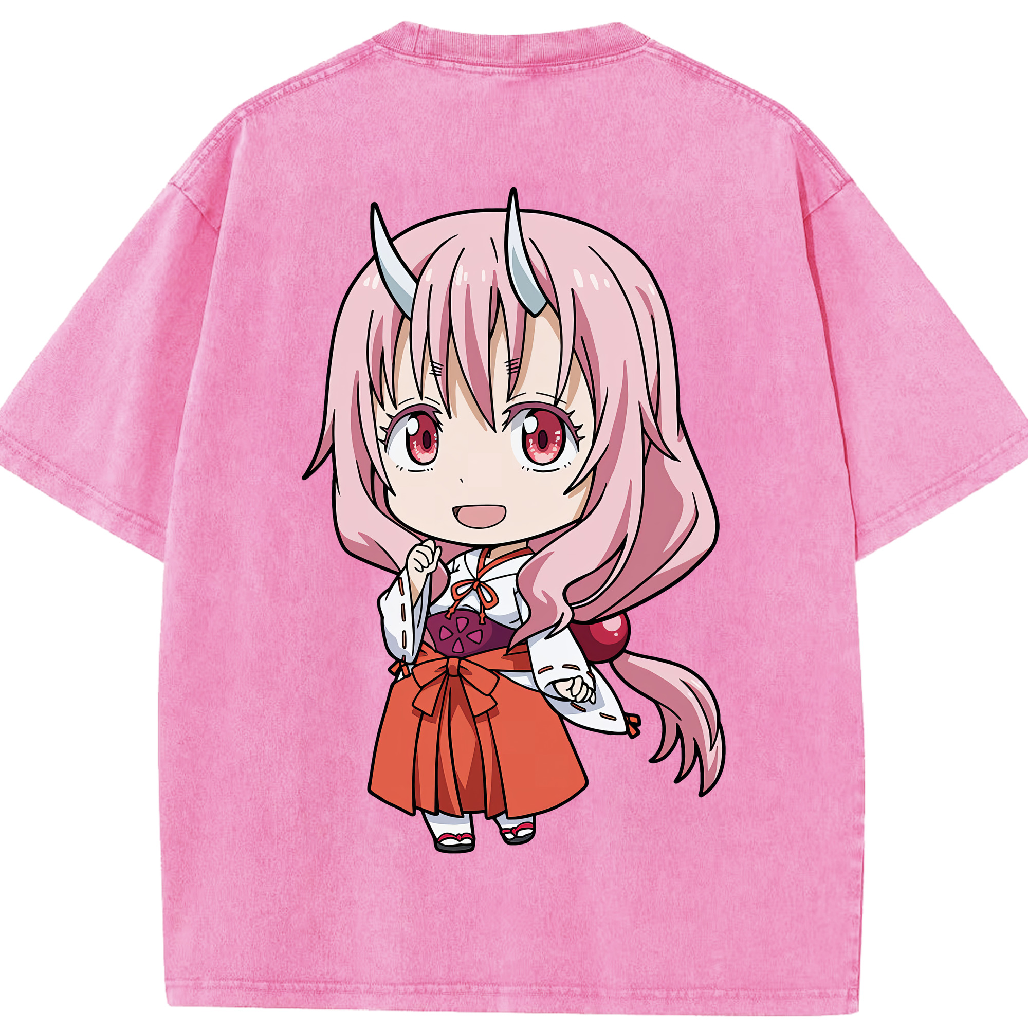 （画像用） 転スラ Regarding Reincarnated to Slime 綿100% ヴィンテージ風 半袖Tシャツ（背面プリント）